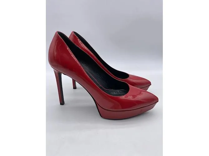 SAINT LAURENT Tacones T.UE 37 Charol Roja 