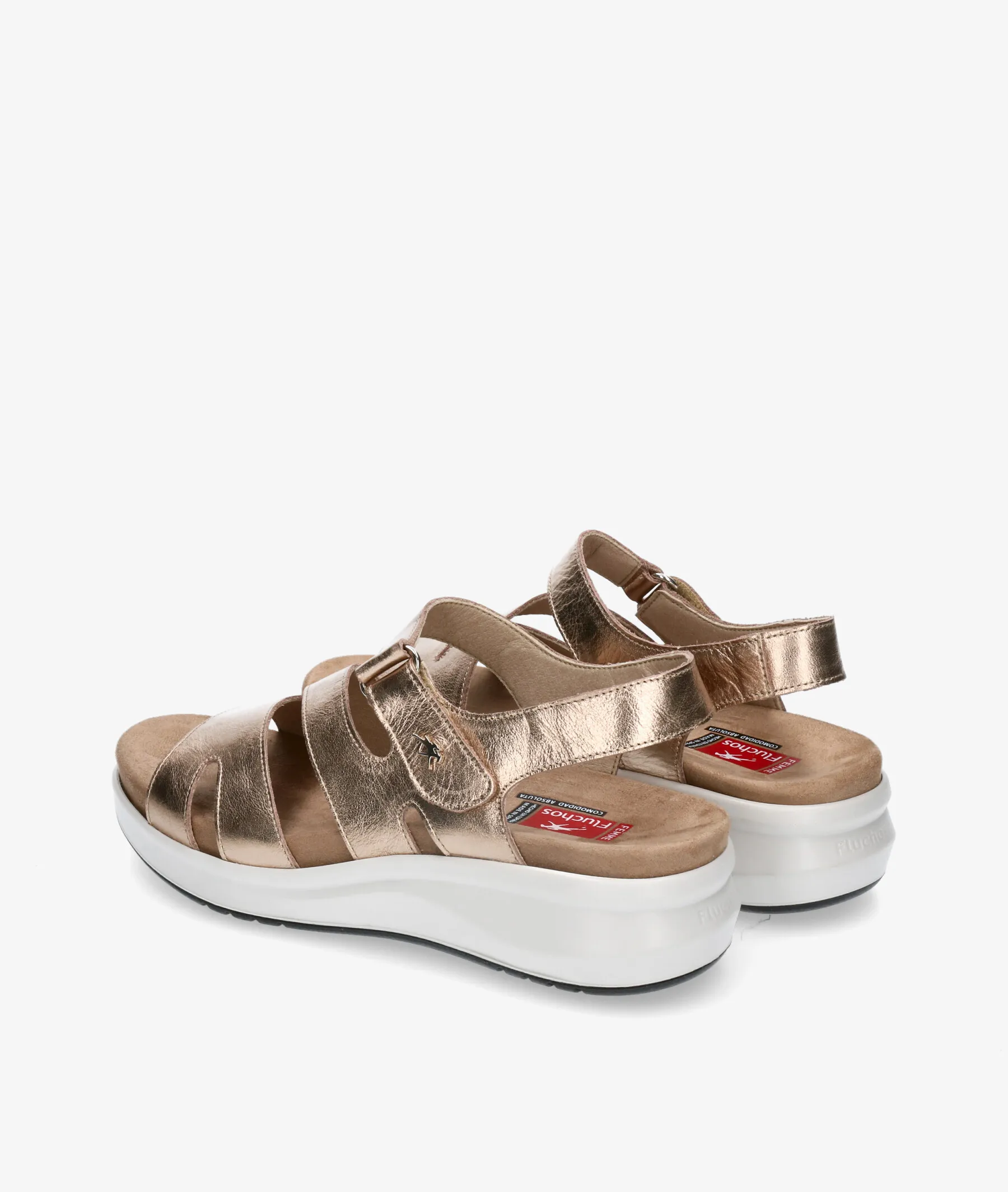 Sandalias Fluchos F1478 en platino