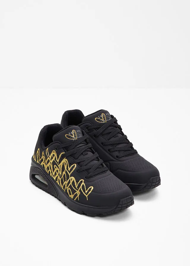 Sneakers bajos Negro-oro