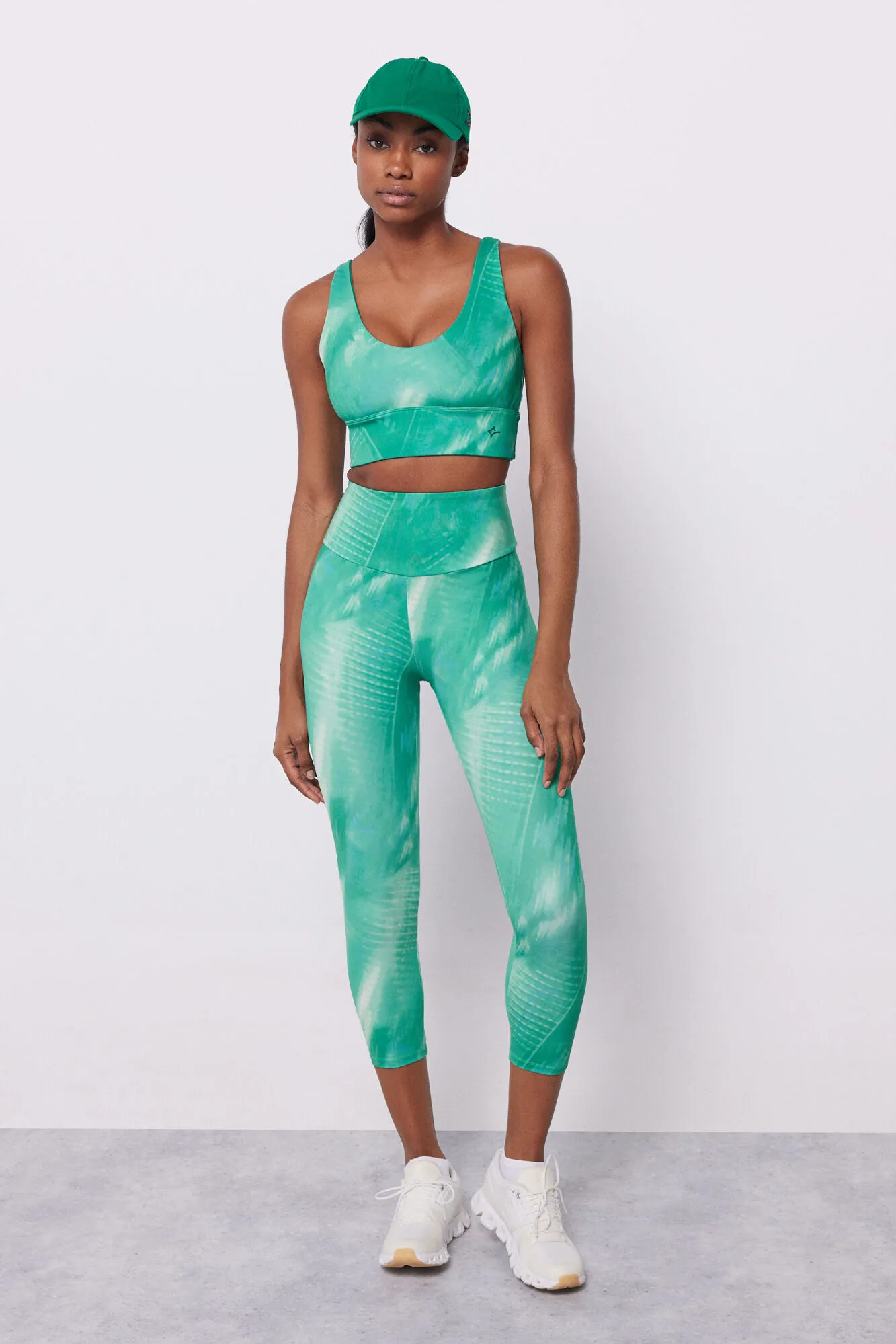 Sujetador deportivo reversible verde 4D Stretch