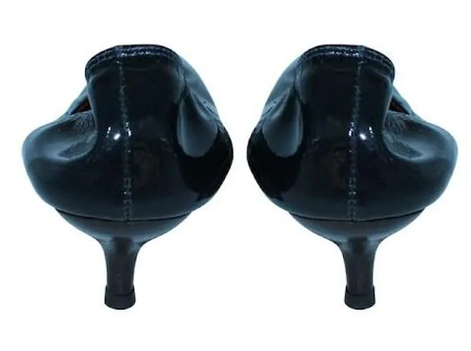 Tacones de gatito de charol Lanvin Negro 