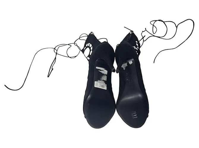 Tacones de gladiador con cordones Giuseppe Zanotti en ante negro 