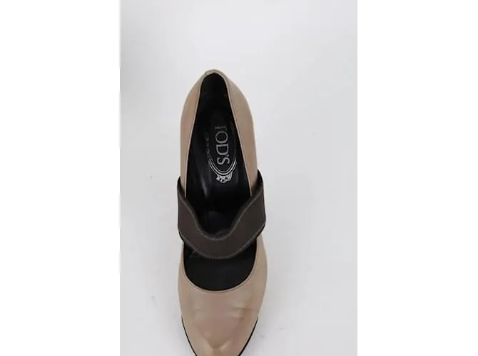 Tod's Tacones de cuero Beige 