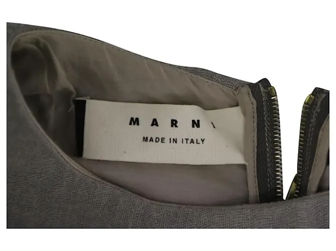 Vestido tubo Marni de lino gris 