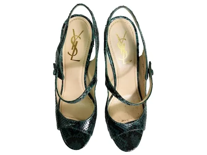 Yves Saint Laurent Tacones Azul 