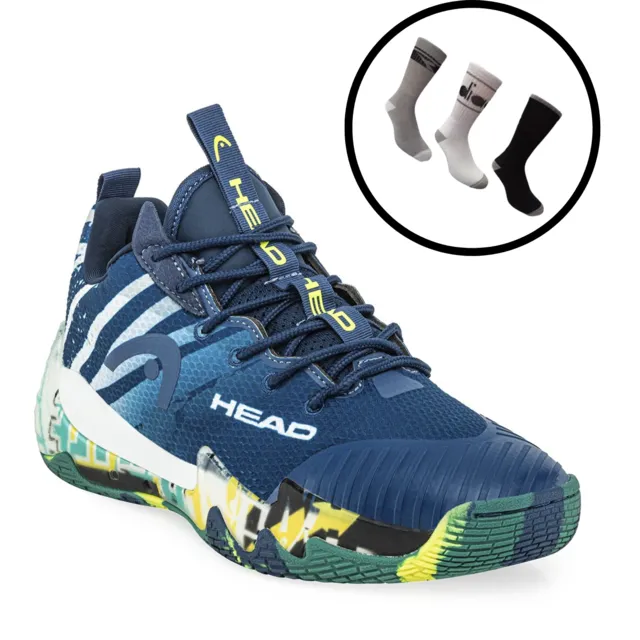 Zapatillas Head Voley Adultos Az/ama Indoor +Medias gratis!